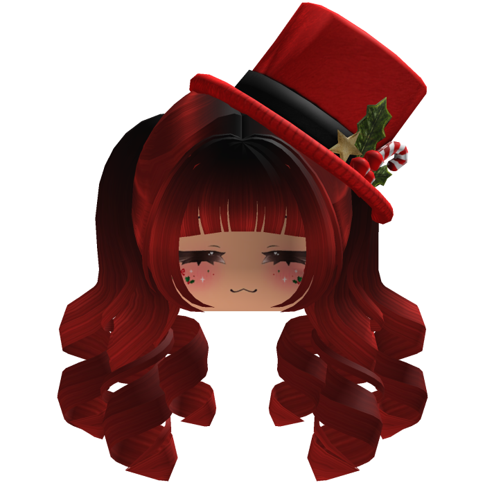 fluffy Christmas hair beret (Red)