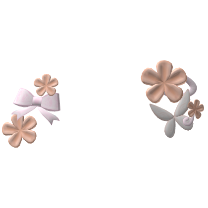 . ‿ ♡ fawn orange flower animal fairy clips !