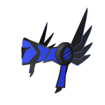 Neon Blue Winged Helmet