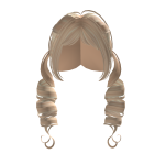 Curly Blonde Girl Hair