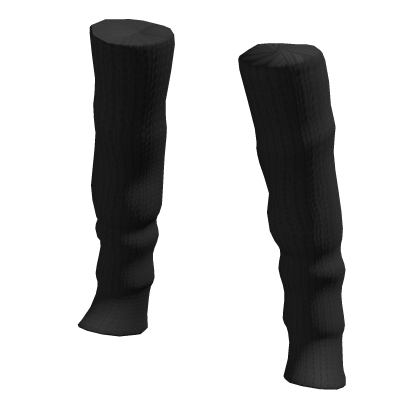 Knitted Leg Warmers Black