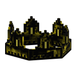 Black Yellow Animated Glitch 8-Bit Crown