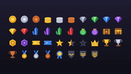 Stylized UI Icons Pack 120 Game Interface Set preview 2