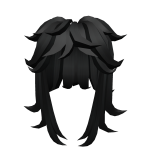 black messy hair