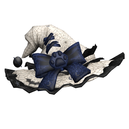 Fluffy Bow Cat Paws Halloween Hat Roblox item