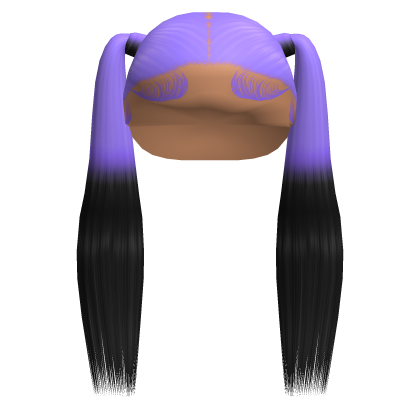 Cute Pigtails Scalp Hair Two Colored In Purple Roblox item