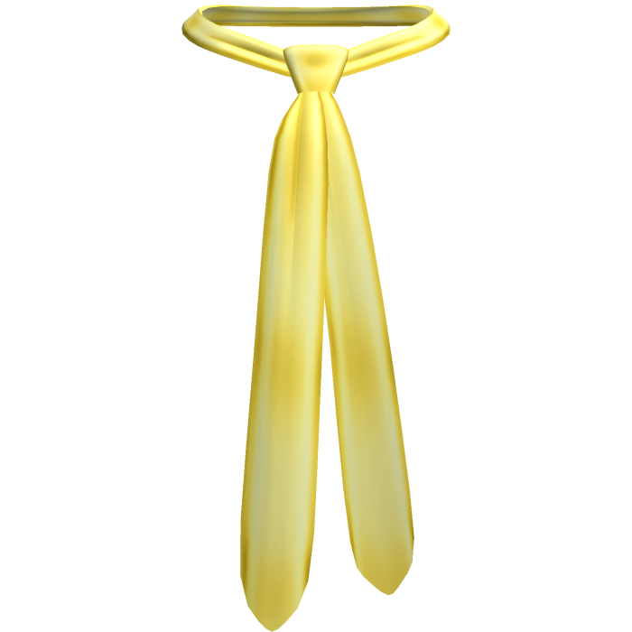 Yellow Preppy Kawaii Skinny Tie Necklace