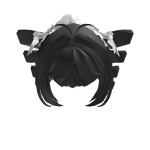 Black Wavy Pigtails with Bows
