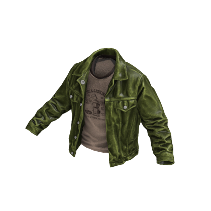 Green Rockstar Jacket w/ Graphic Tee