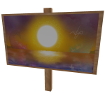 Monster Sunset Landscape Sign