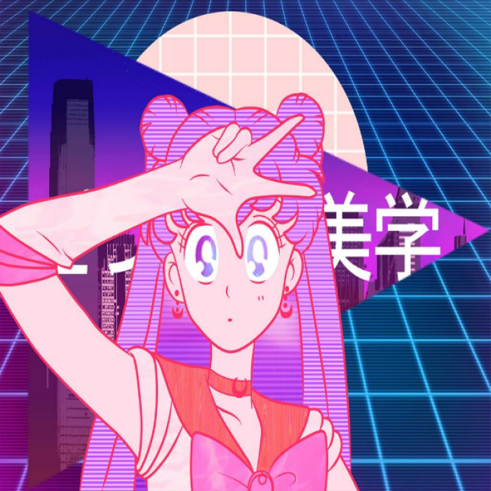 Pink Vaporwave Sailor Moon <3 Roblox decal
