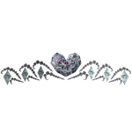 Crystal Sapphire Heart Tiara