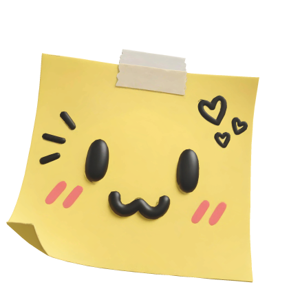 Kawaii Taped Sticky Note