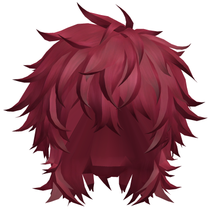 Red Messy Spiky Anime Boy Hair