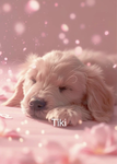 Cute dog group hearts