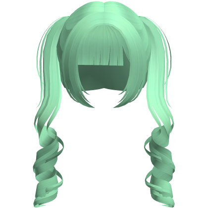 green cute douyin princess pigtails