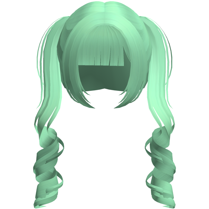 green cute douyin princess pigtails