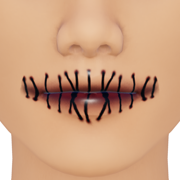 Scary Stitched Lips!