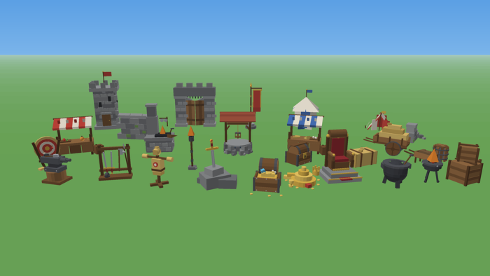 HD Medieval Pack | 50 Castle and Town Props preview 1