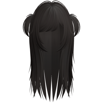 rockstar wispy hair w pigtails dark brown Roblox item