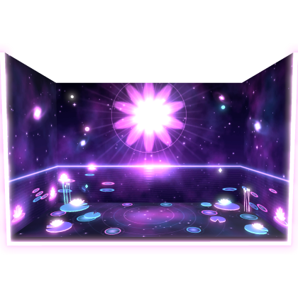 Celestial Lotus Pond Galaxy Background (Glowing)