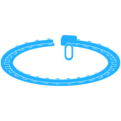 Glowing Zipper Halo Blue White Roblox item