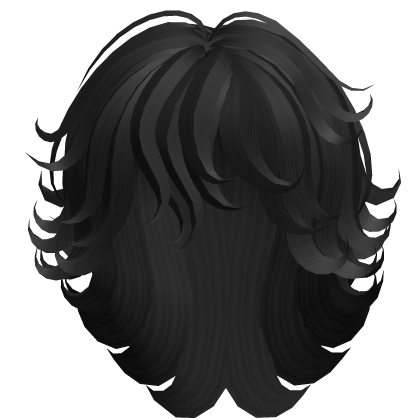 Long Wavy Messy Anime Boy Hair Black Roblox NoFilter