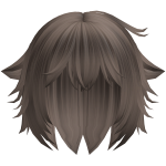 cute messy short hair in ash brown