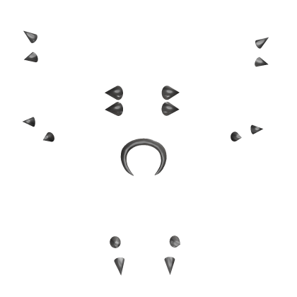 Rockstar Punk Silver Extreme Piercing Set Roblox item