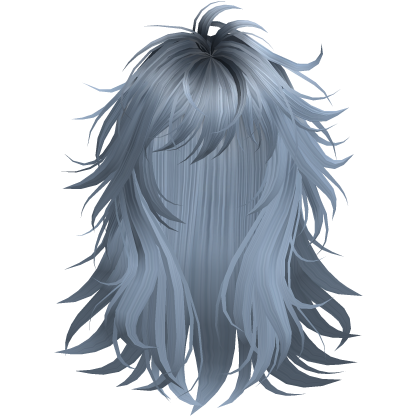 Sky Blue Long Layered Anime Wolfcut Roblox item