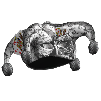 White Jester Maximalist Monochrome Hat