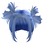 Blue Pigtails W Buns