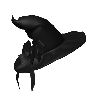 emo gothic halloween witch hat in black Roblox item