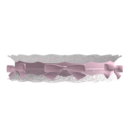 Pink Kawaii Lace Bow Necklace