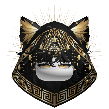 Egyptian Boy w/ Divine Gold Black Hood