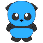 Bright Blue Panda