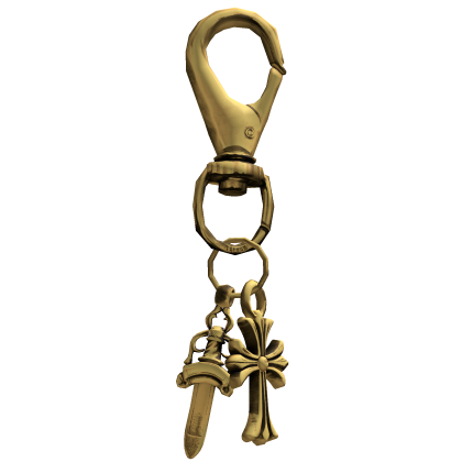 Gold Ornamental Dagger Cross Charm Keychain [1.0]