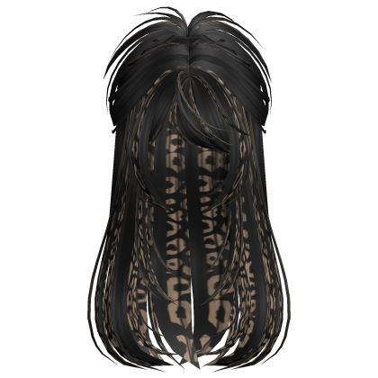 Spikey Wispy Updo Half Up Black Cheetah
