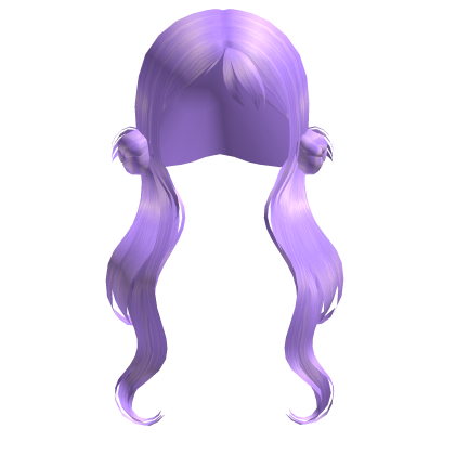Purple Low Bun Twintails Roblox item
