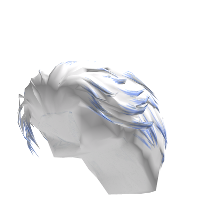 Fluffy white hair with bangs
