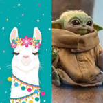 BabyYoda and llama club