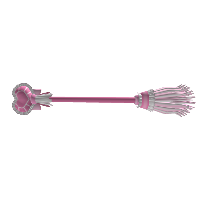 ♡ ︵ pink little witch broom