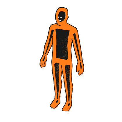 Orange Cartoony Outline Aura