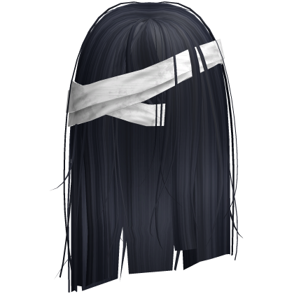 Horror Dark Blue Short Hair w White Bandages Roblox item