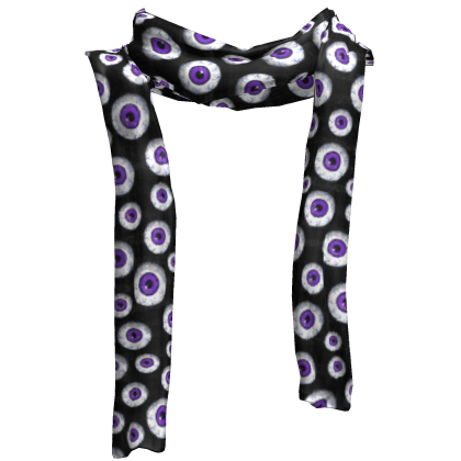 ♡ gurokawa black & purple eyeball long scarf 1.0 