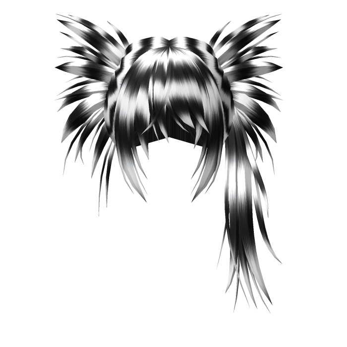 Y2K Spikey Alt Scene Hair Black and White