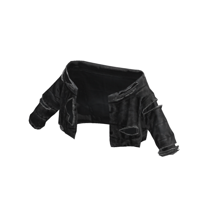 Black Distressed Cropped Jacket [PBR]