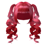 Red Anime Drill Pigtails