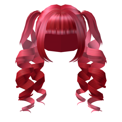 Red Anime Drill Pigtails