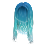 Aqua Blue Straight Hair